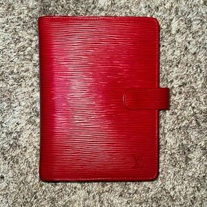 Epi Medium Ring Agenda Cover Rouge Very Good Condition